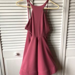 pink halter dress